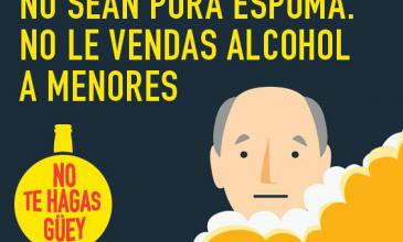 Vendedor: #NoTeHagasGüey y no vendas alcohol a menores
